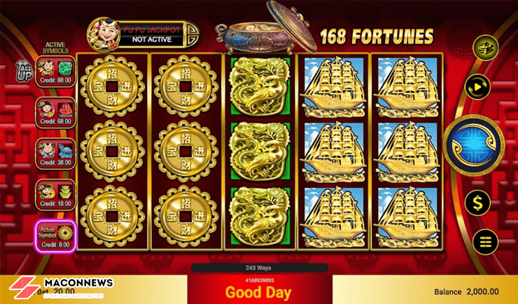 cách chơi 168 Fortunes Slot